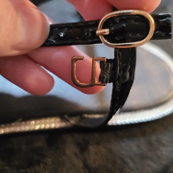 Black sandals with Rhinestones Size 9.5 (125) - Picture 3 of 5